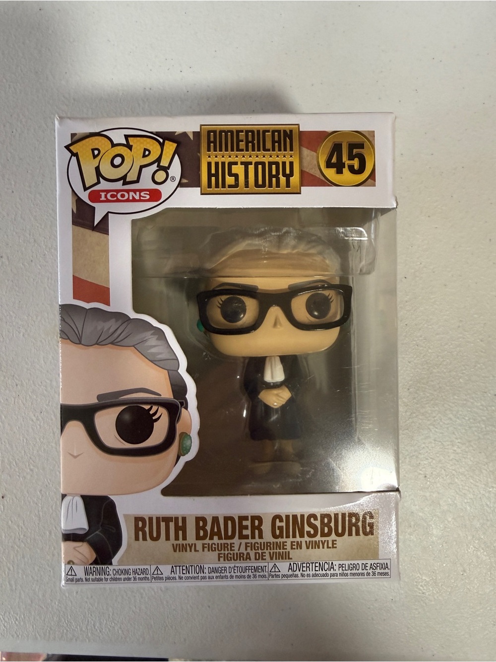 Funko Pop! Ruth Bader Ginsburg Vinyl Figure - Black, White, Green